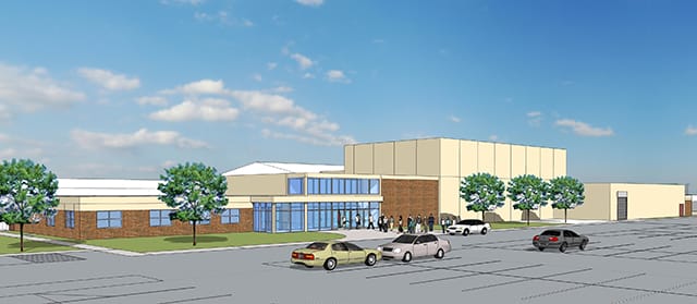 3D Rendering of the Pardeeville High School Addition Performing Arts Center